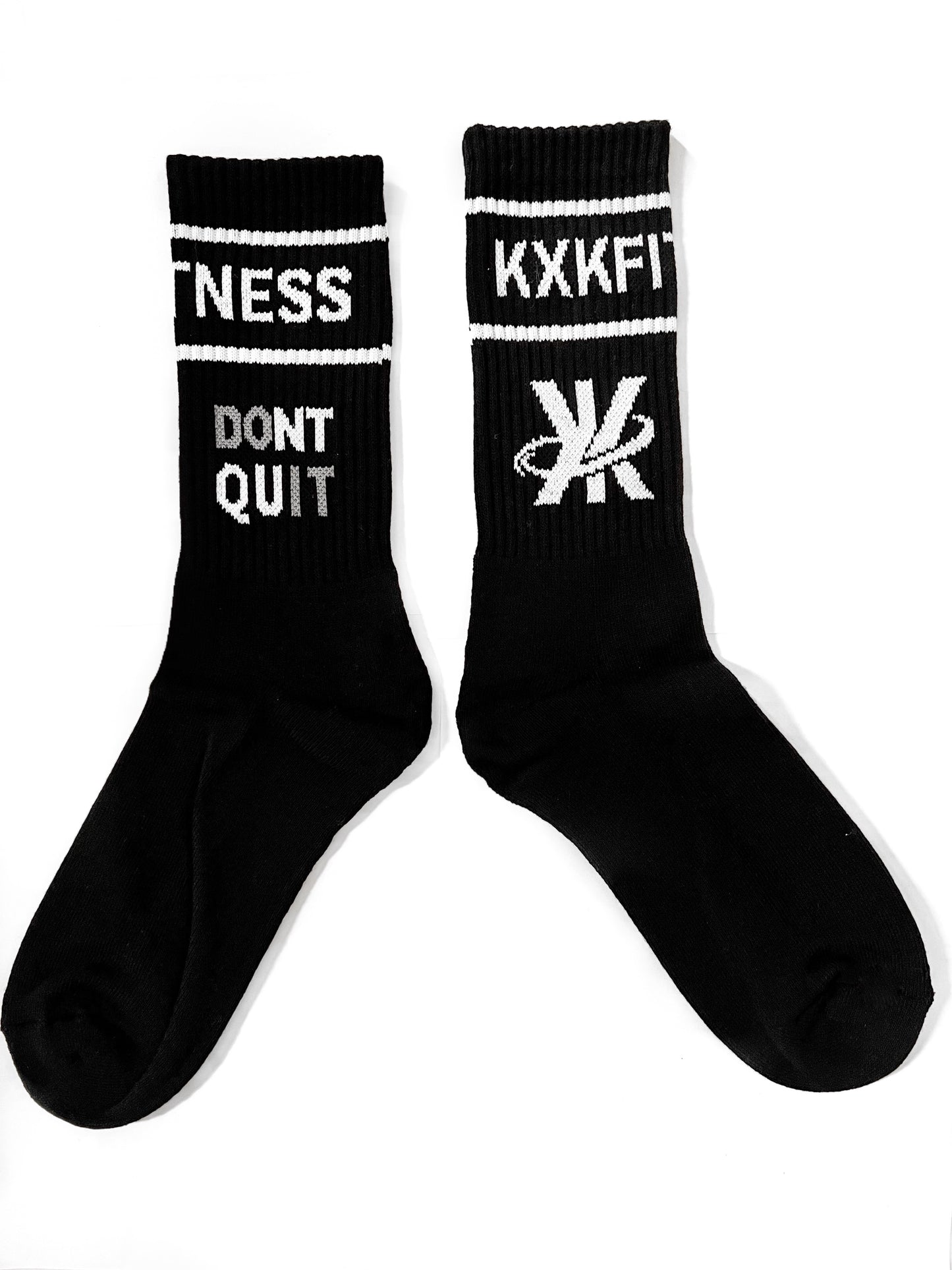 Premium Kxkfitness Black Socks- Motivation